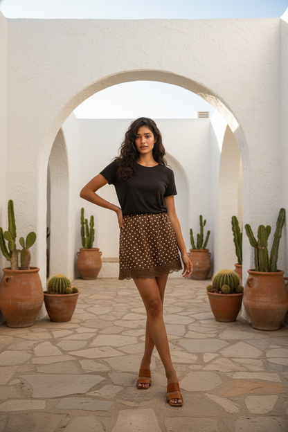 Haddy Polka Dot Mini Skirt